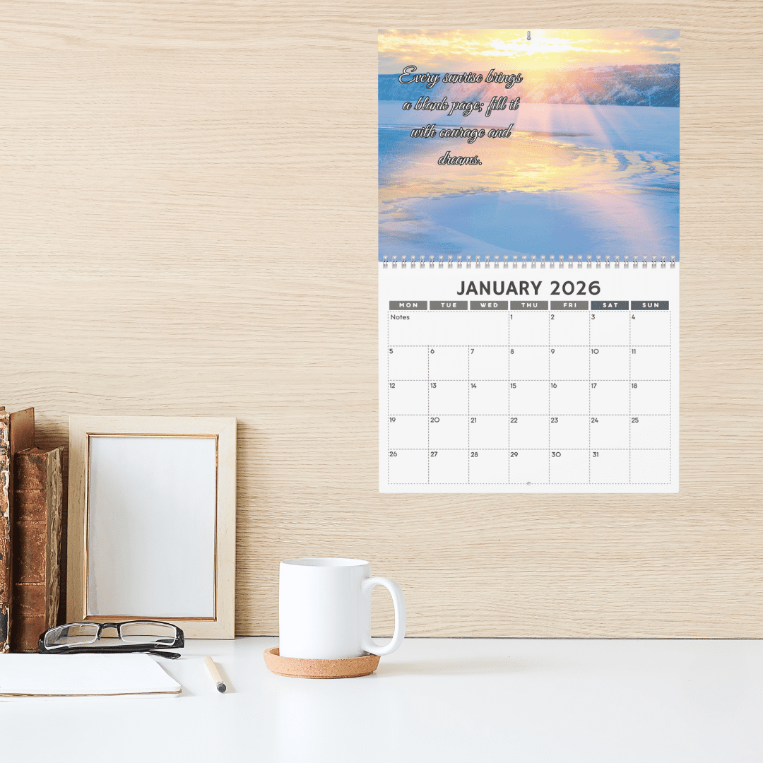 2026 Sunrise Empowerment Calendar - Inspirational Wall Calendar for Women | Daily Light & Self-Growth | Motivational Gift - Image 2